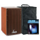 XDrum Cajon El Bajo Bass Port Cocoa Brown/Ebony Set incl. Escuela de Cajón y Funda