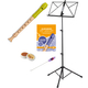 Mollenhauer Fipple "Lere" Flûte à Bec Soprano Vert Pomme Système Allemand Set