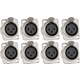 Pronomic XFD XLR Einbaubuchse Female 8x Set