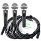 Pronomic DM-58 Micrófono Vocal con Interruptor Set de 3 Incl. 3x 5m Cable XLR
