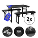 Stagecaptain Hirschgarten Beer Tent Set for Balcony 110 cm Dark Gray 2x Set