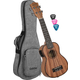Cascha Premium Soprano Mahogany Ukulele Set with Pickup