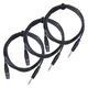Pronomic Stage XFJ-2.5 Cavo Microfono XLR/Jack 2,5 m Nero Set da 3