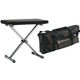 K&M 14076 Keyboardbank Set schwarz Stoff