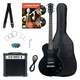 Rocktile Banger's Pack Set de Guitares Électriques Single Cut, 7 pièces Noir