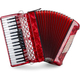 Acordeón Classic Cantabile 72 Bajos "Secondo V" Rojo