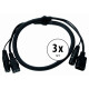 Pronomic Stage IECD-1 DMX Hybrid Cable C/DMX 1m 3x Set