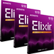 Elixir 16052 Cuerdas Acústicas Bronce Fosforado Nanoweb Light 3-Pack