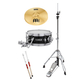 Set Meinl 13" HCS HiHat Pearl Snare Cajon