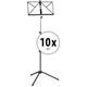 Classic Cantabile 100 Muziekstandaard Medium Zwart 10-delige Set