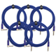 Pronomic Trendline INST-3B Cable de Instrumento 3m azul 5x Set