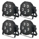 Showlite FLP-5x9W Flatline Panel LED Scheinwerfer RGB 4x Set