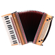 Alpenklang Pro Accordeon III 96 Toetsen-Steirische, Els met rode inzet in de sierlijst