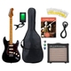 Jet Guitars JS300 Chitarra Elettrica Black Set