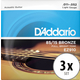 D'Addario EZ910 Light Set 3x