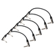 Set de 5 Pronomic Stage INST-A-030 Cable Patch con Conectores en Ángulo 0,3 m negro 5x Set