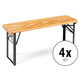 Stagecaptain BBB-117 Hirschgarten Beer Tent Bench 117 cm Natural 4x Set