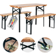 Stagecaptain Hirschgarten Bierzeltgarnitur für Balkon 117 cm natur  - Retoure (Zustand: gut)