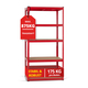 Étagère de Stockage Stagecaptain Heavyrack avec Tablettes en Bois Rouge, max. 875 kg