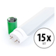 Showlite LED Tube T8W18K45F-1200 1200mm 15-Piece Set (Daylight White 4500K)