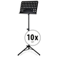 Classic Cantabile Leggio Orchestrale In Lamiera Forata Heavy Nero Set Da 10