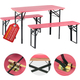 Stagecaptain Hirschgarten Conjunto De Muebles Para Biergarten Para Balcón 117 cm Rosa