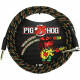 Pig Hog "Rasta Stripes" Instrumentenkabel 3m Winkel