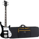 Rocktile Pro RB-400B Blackbird E-Bass Black Softcase Set
