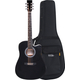 Classic Cantabile WS-10BK-CE Westerngitarre schwarz mit Tonabnehmer Softcase Set