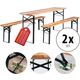 Stagecaptain BB-170 NT Hirschgarten Set Tavolo Da Birreria 170 cm 2x Set