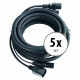 Pronomic Stage IECD-5 DMX Hybrid Cable C/DMX 5m 5x Set