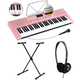 McGrey LK-6120-MIC Light-Up Keyboard With Microphone Set Incl. Stand And Headphones Pink