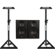 Edifier MR4 2.0 Studiomonitors Zwart Statief Set
