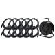 Pronomic Stage XFXM-5 Cavo Microfono XLR 5m Nero Set da 10 con Bobina Porta Cavo