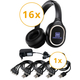 Pronomic SDH-340/16 USB-C Silent Disco V2 Kopfhörer Set + Ladegerät