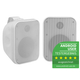 Set Pronomic OLS-5 WH Outdoor-luidsprekers wit 2x 80 Watt
