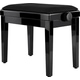 Classic Cantabile Banquette De Piano Modèle A Noir Brillant Velours Noir