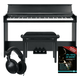 FunKey DP-1088 SM Digitalpiano Zwart Mat Set incl. Bank, Koptelefoon en School