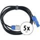 Pronomic Power Twist 2.5 Power Cable 2.5m 5-Pack