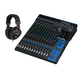 Set Mixer Yamaha MG16XU con cuffie incluse