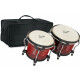 XDrum Bongos Pro Rojo Vino SET incl. Bolsa para Bongos