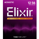 Elixir 16077 Cuerdas Acústicas de Bronce Fosforado NANOWEB Light/Medium