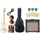 Squier Affinity Stratocaster MN Olympic White Starter Set