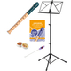 Mollenhauer Fipple "Dege" Flûte à Bec Soprano Bleu Marin Baroque Set