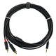 Pronomic Stage J3RC-6m Câble Audio 3,5 mm Stereo Jack/Cinch 6m noir