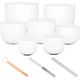 Sela SECF-SET Crystal Singing Bowl Set Frosted 440 Hz