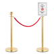 Stagecaptain PLS-150 Deluxe 2.1-200G Afzetpaal Personenleidingssysteem 2,0m goud Set met Bordhouder