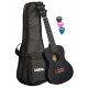 Cascha Premium Mahogany Concierto Set De Ukelele Para Zurdos Negro