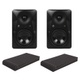 Mackie MR524 Aktive Studio Monitore Set mit 5" Absorberplatten