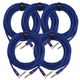 Pronomic Trendline INST-6B Instrumentenkabel 6m blau 5x Set